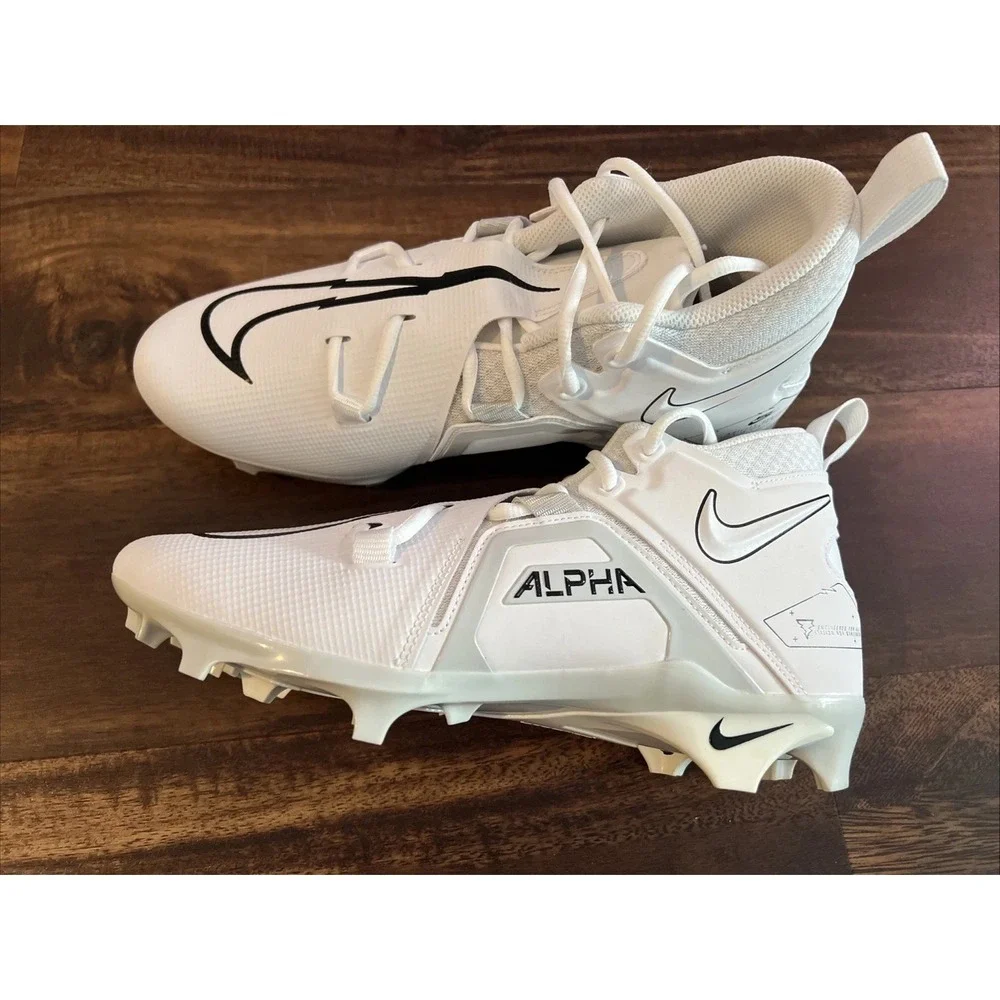 New Nike Mens Alpha Menace Pro 3 Football Cleats Size 10.5 White